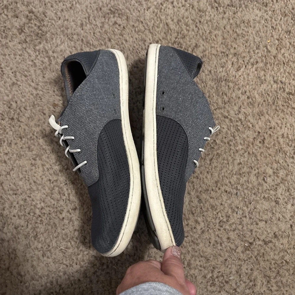 Oukai Shoes Mens 9 Nohea Moku Boat Shoe 10283 Dark Shadow Gray Sneakers